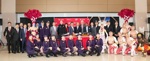 海南航空北京至維加斯航線2日完成首航