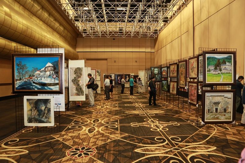 亚洲文化节艺术交流展在丽豪酒店成功展出