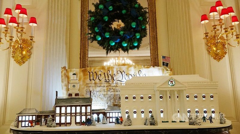 第一夫人吉儿 公开年度白宫耶诞装饰 