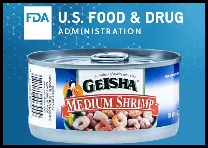 健康風險 美FDA下令召回超市出售蝦罐頭
