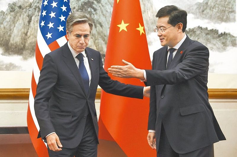 秦刚见布林肯 台湾问题是中美关系最突出风险