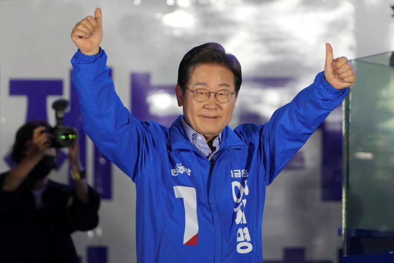 李在明篤定當選韓國總統！抵國會發表勝選感言