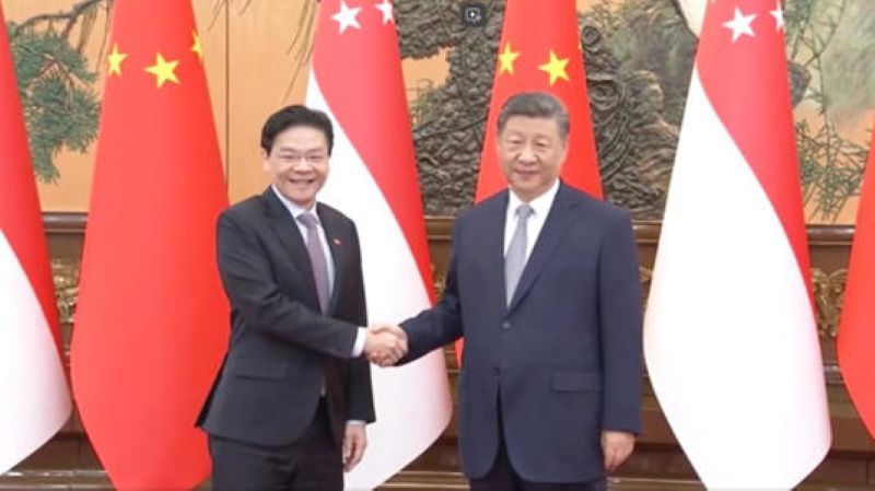 黄循财首访中国会习近平 「反台独」表态引关注