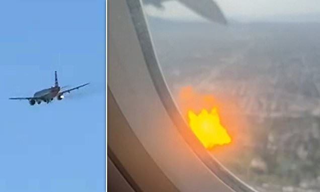 美航客机半空冒烟起火 紧急迫降拉斯维加斯