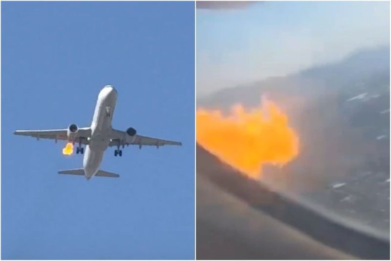 美航發動機空中起火冒煙 急返拉斯維加斯機場