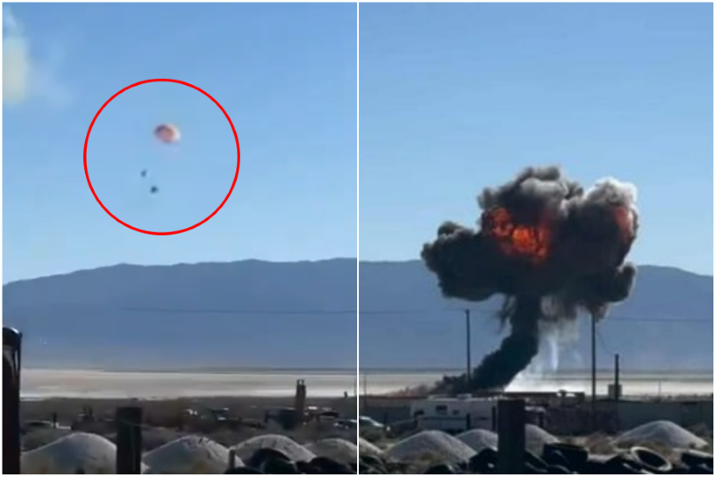 F-16C戰機「墜毀死亡谷」飛行員彈射逃生
