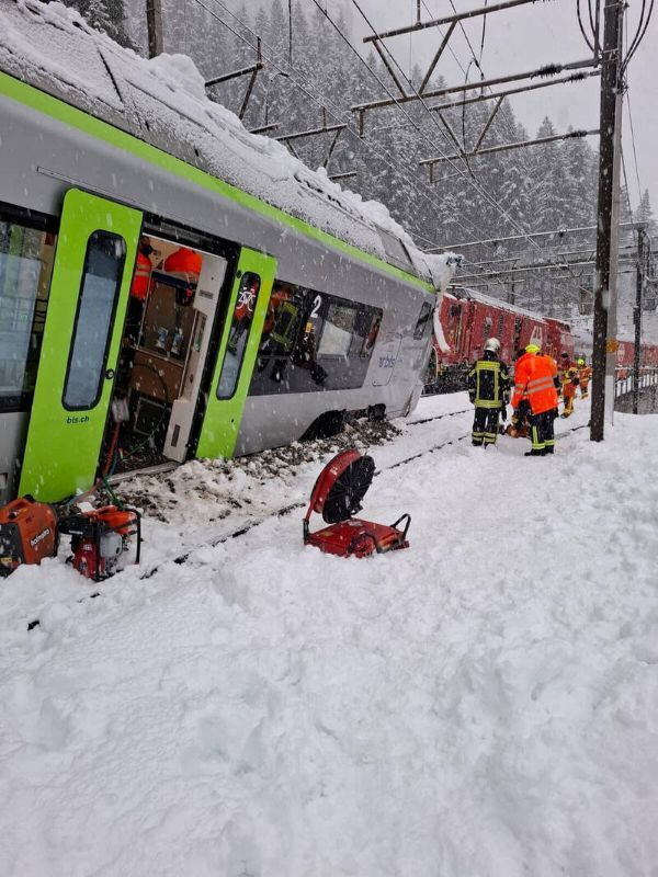 阿爾卑斯山區雪崩 瑞士火車脫軌5傷