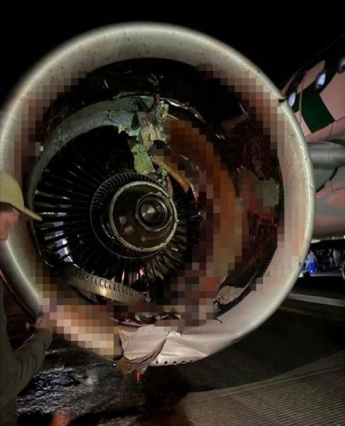 邊疆航空撞死人 引擎損壞濺血乘客滑梯逃生