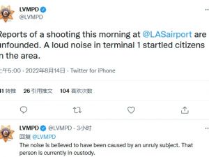 维加斯机场今早误报枪击引恐慌 航班停飞