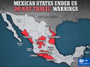 美國發最高級別警告：勿赴墨西哥旅行