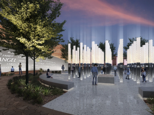 维加斯枪击纪念馆设计公布 将设花园小径和58根光束
