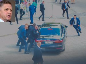 斯洛伐克总理遇刺 随扈狂奔抢救 凶嫌当场被逮