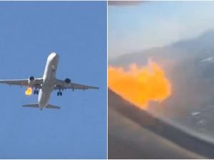 美航發動機空中起火冒煙 急返拉斯維加斯機場