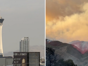 山火霧霾籠罩拉斯維加斯地區 空氣品質惡化