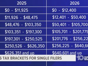IRS公布2025年最新税率级距 2026年报税适用