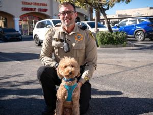  机场弃犬获重生 处理警官暖心领养