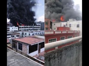 福建晉江鞋都工廠大火 已有28人困屋頂死亡